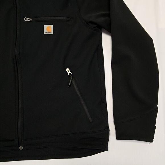 Carhartt Crowley Soft Shell Jacket Black Outdoor Workwear Full Zip Large Mens - Picture 4 of 15